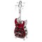 Vintiquewise Vintage Wood and Metal Guitar Shaped 9 Bottle Freestanding Decorative Wine Holder QI003562 - alternate 1